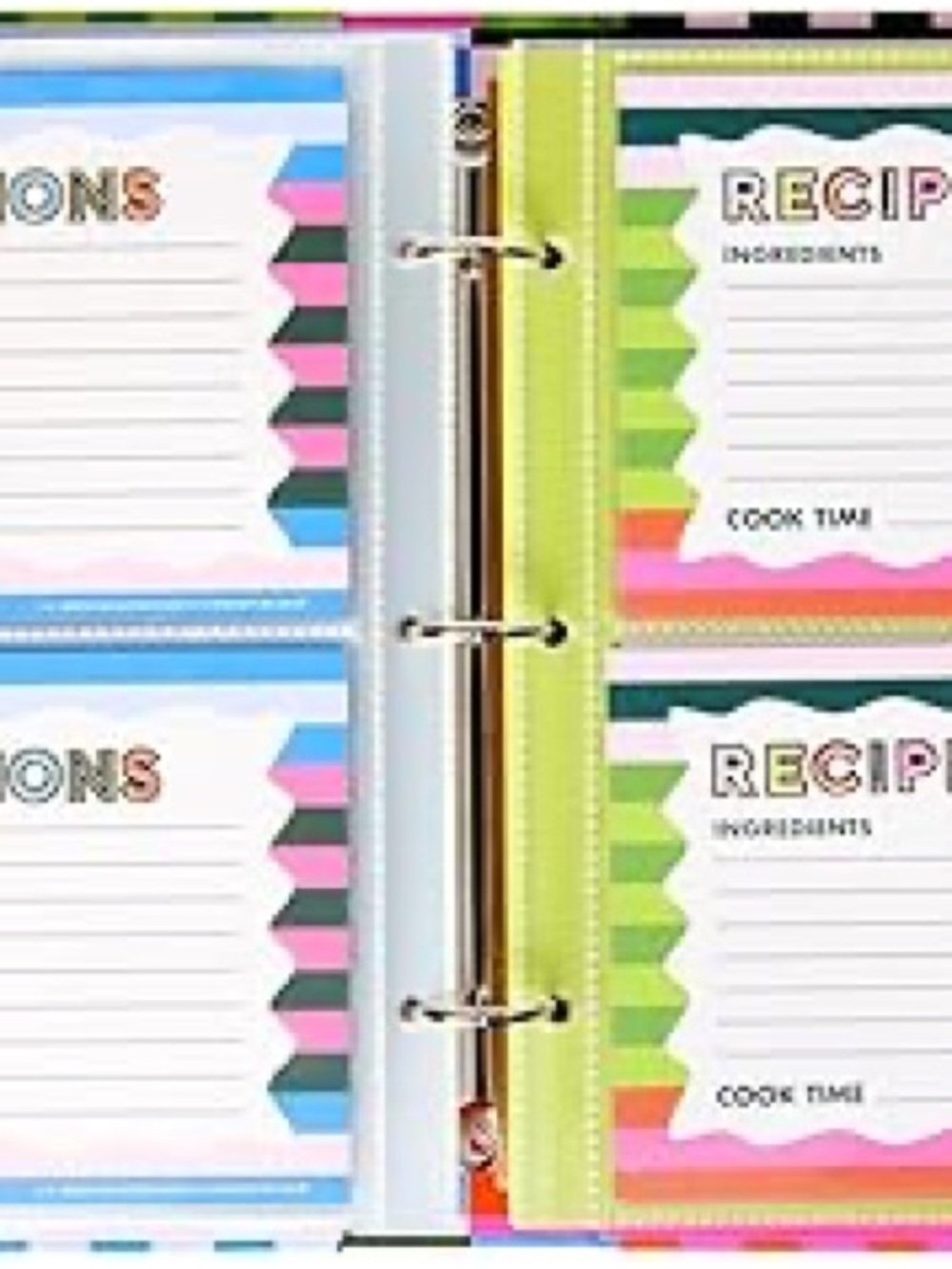 RECIPE BOOK BOLD STRIPE - Picture 5 of 7